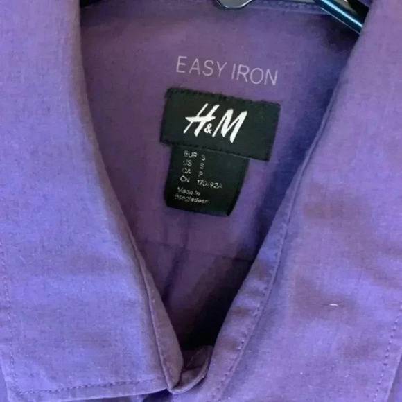 Purple h&m sz Small Mens buttondown shirt - Picture 3 of 4
